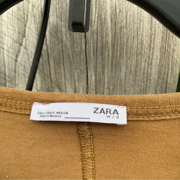 ZARA Women’s Asymmetrical Casual Brown Women's Shirt Dress Oversized S - Picture 6 of 6